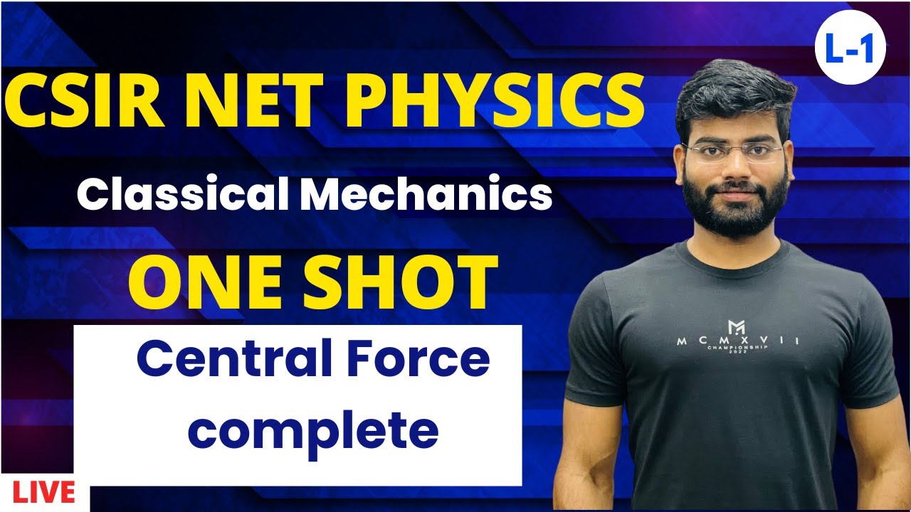 csir net physics june 2024| one shot| classical mechanics | central force complete