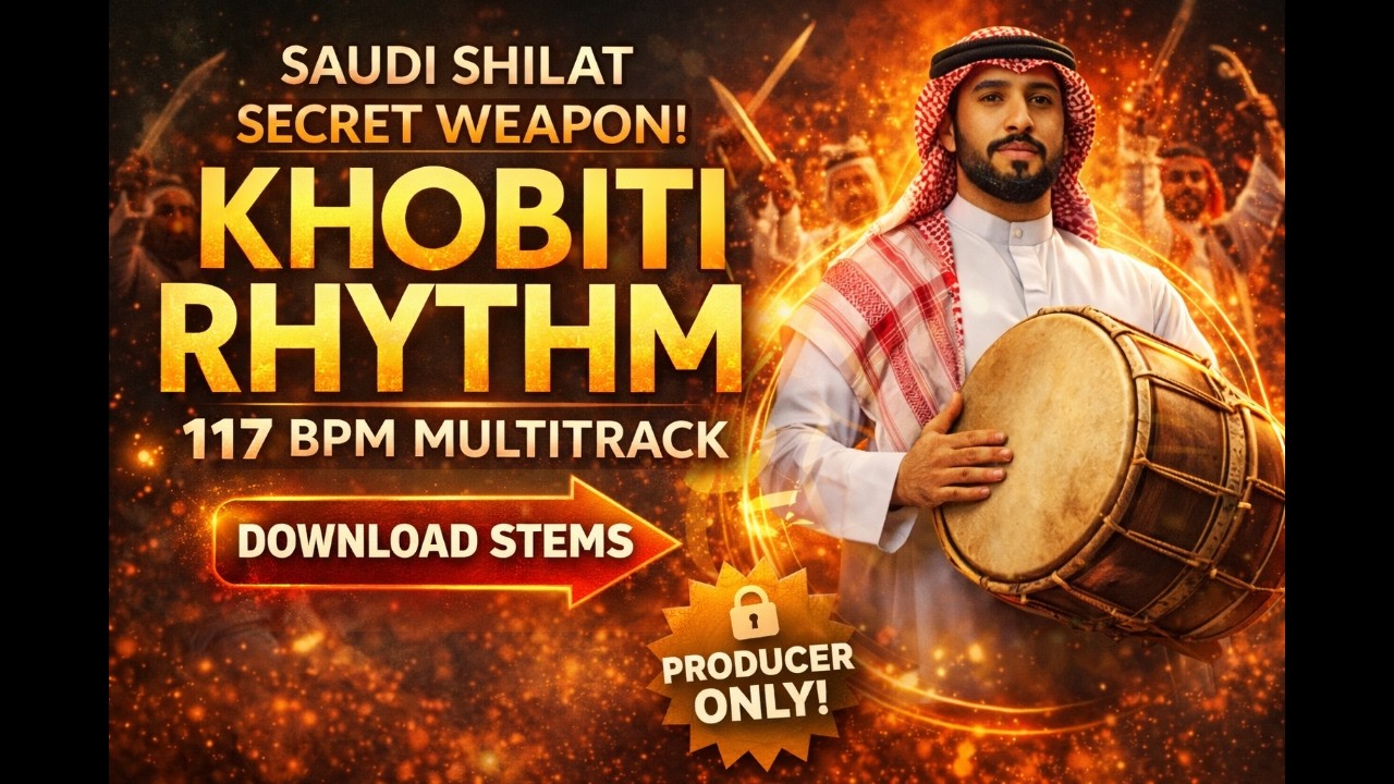 Saudi #shilat Beat 117 BPM | Khobiti Gulf Percussion for Producers  | ايقاع #خبيتي سعودي