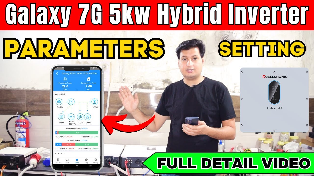 Galaxy 7G 5kw Hybrid Inverter Parameters Setting | Full Detail Video| Best Hybrid Inverter for home