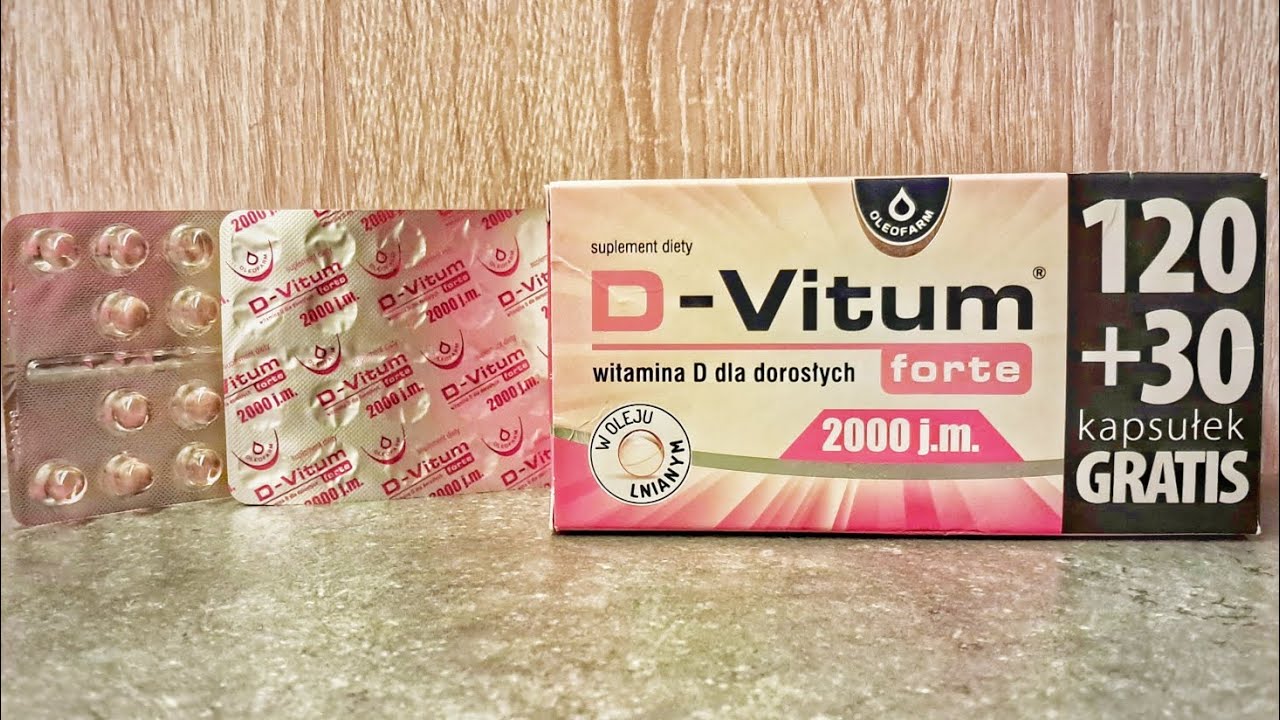 D-VITUM 22.5zł (5.5USD) FORTE 2000j.m. WITAMINA D OLEOFARM 150kaps./42g #doz apteka (MADE IN POLAND)