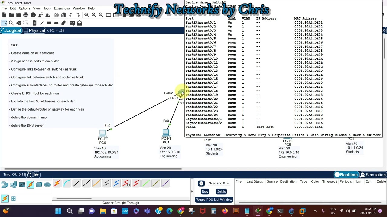 DHCP Server configuration for VLANs using Cisco IOS Router + Router-on-a-Stick