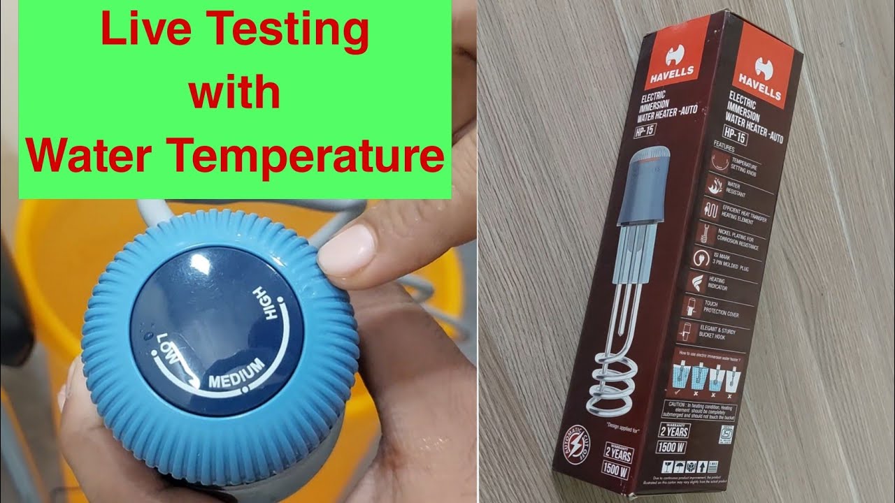 Live Testing of Havells HP15 Auto Cut Off Immersion Water Heater 1500 watt by Emm Vlogs