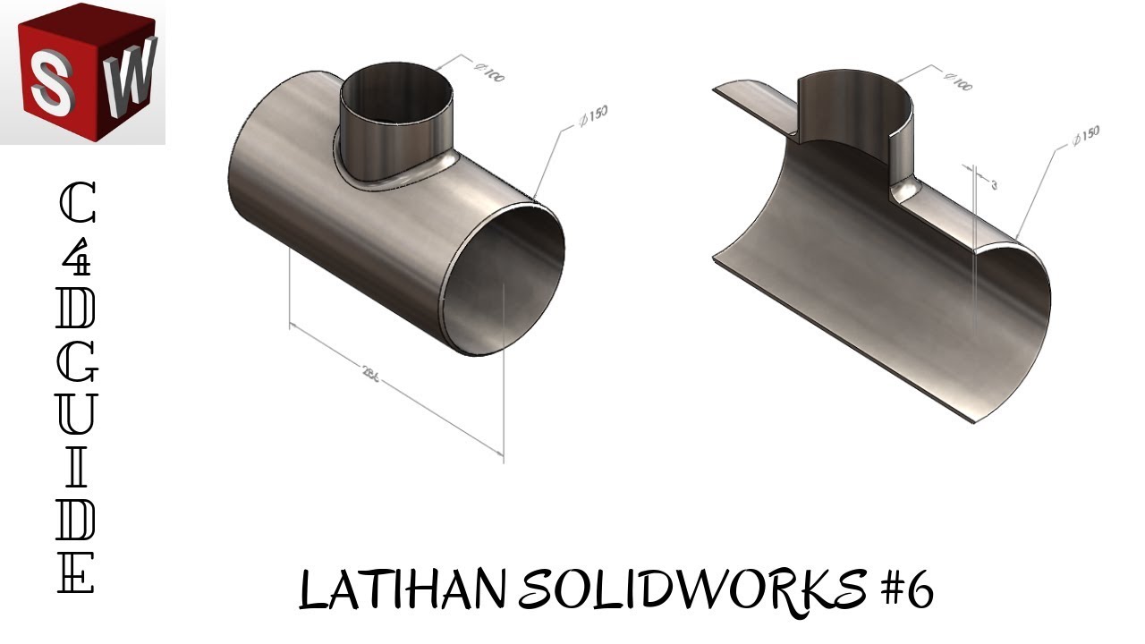 TUTORIAL SOLIDWORKS BAHASA INDONESIA - MEMBUAT REDUCER TEE PIPE