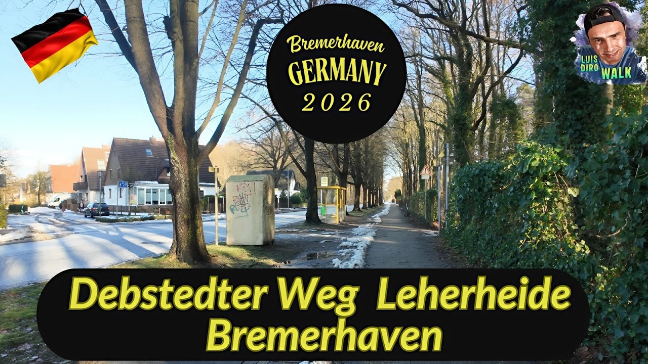 Debstedter Weg Leherheide Bremerhaven Walk🌏Bremerhaven / Germany✈️ 🇩🇪 - January 2026 - (4K Video)