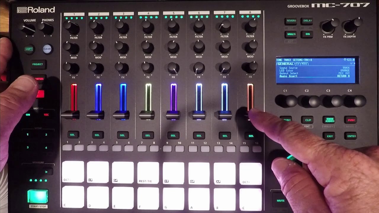 Roland MC-707 Tutorial: Audio Insert