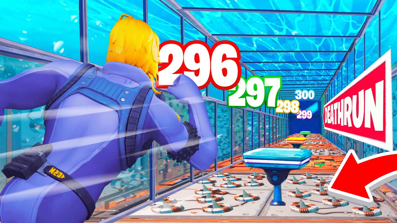 300 LEVEL UNDERWATER DEATHRUN! (Fortnite)