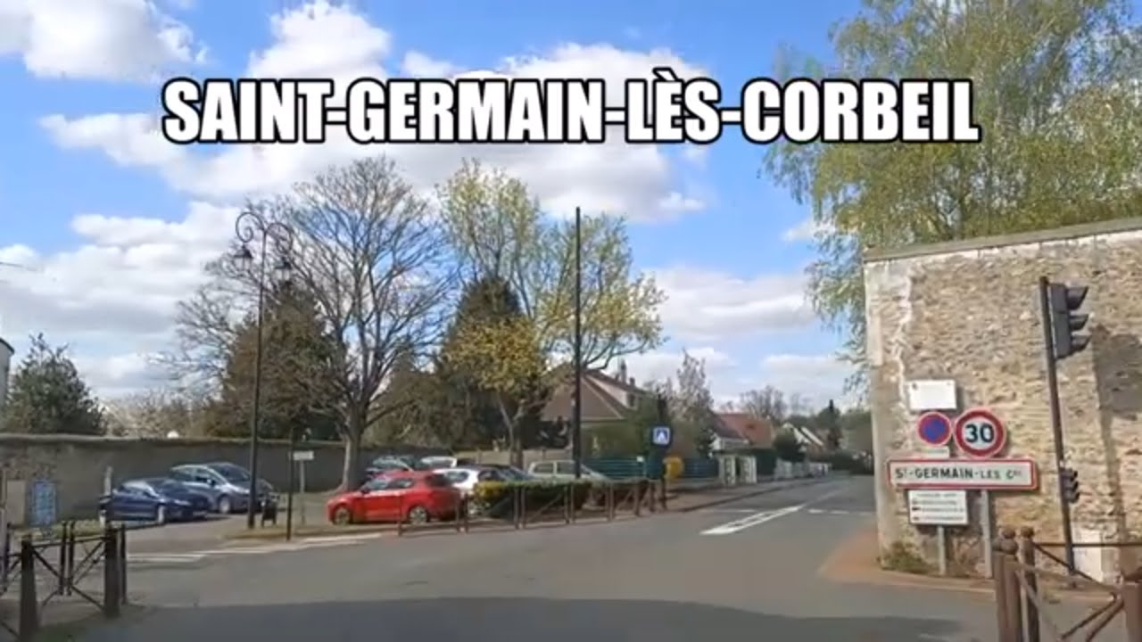Saint-Germain-lès-Corbeil 4K- Driving- French region