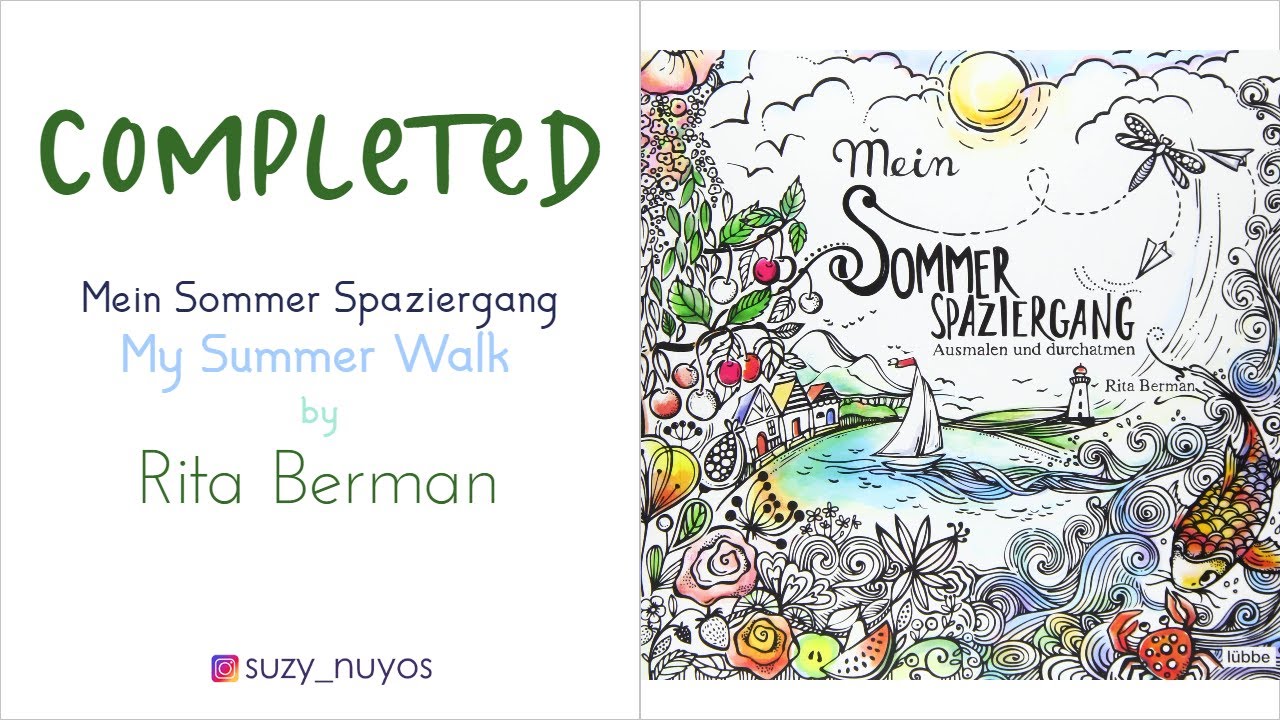 [Completed Coloring Book] Mein Sommerspaziergang (My Summer Walk) by Rita Berman