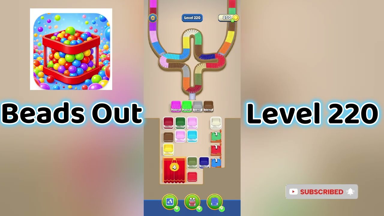 🎮 Beads Out Level 220 Walkthrough 🧩 | Tricky Bead Puzzle Solution | Mini Boss