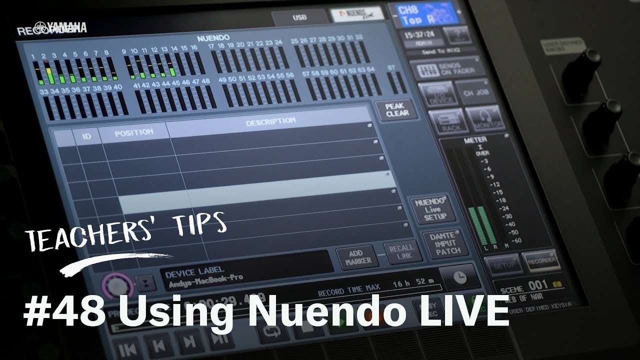 Teachers’ Tips #48 Using Nuendo Live (CL/QL)