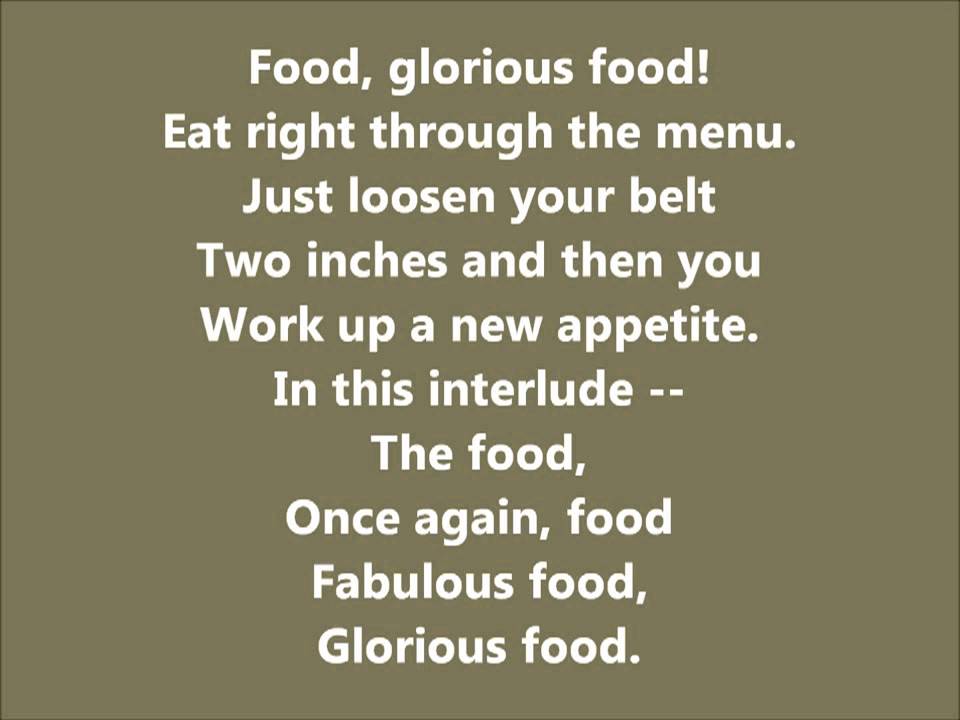 Food Glorious Food Karaoke / Instrumental Oliver