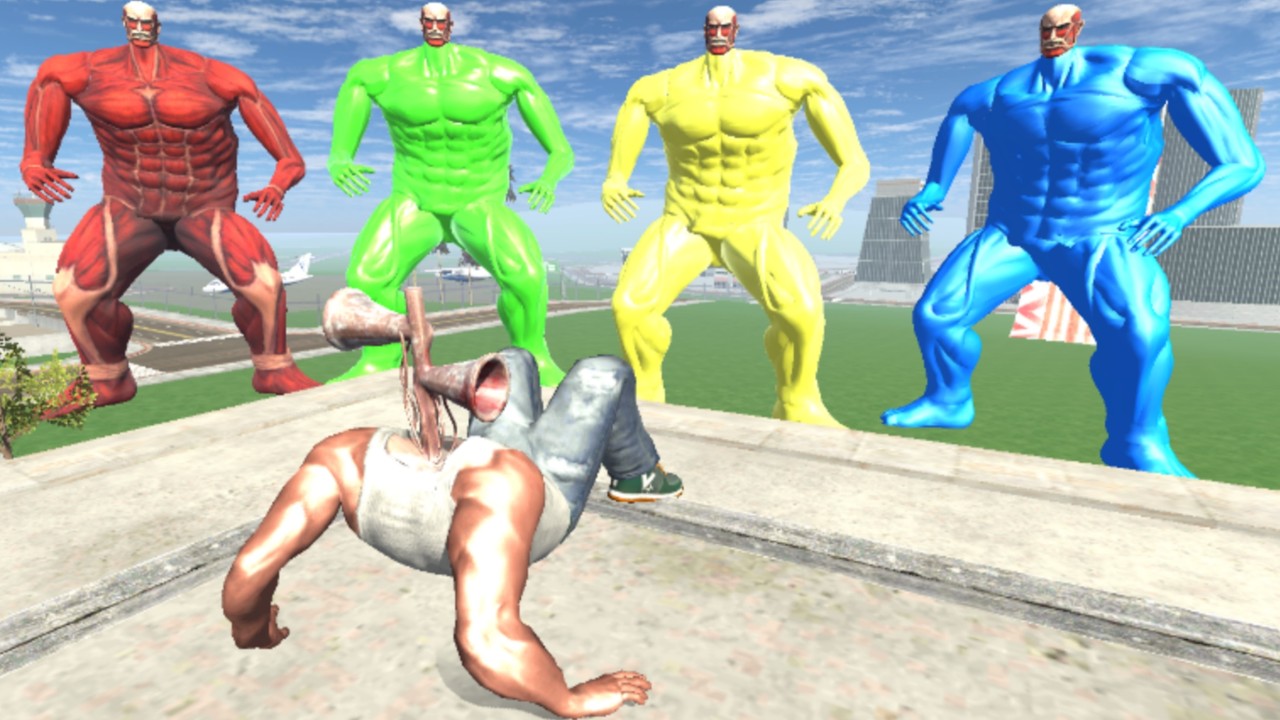 Franklin Siren Head Saving His House From Titan's Team - INDIAN BIKES DRIVING 3D