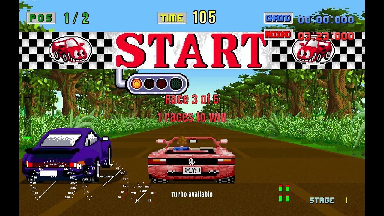Turbo Outrun Reimagined: driving through all stages