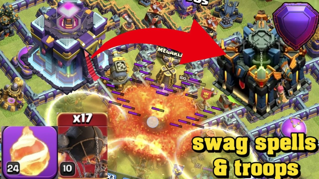 Th15 v.s Th17 fireball rocketloon in Legend League (coc) (March Season Day 7)