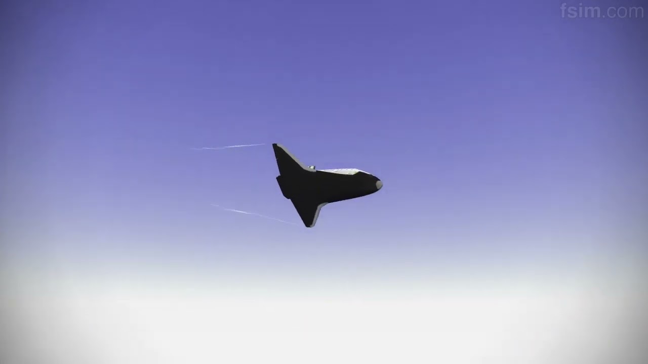 My space shuttle landing from Fsim mobile game app.