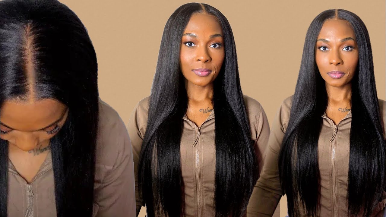 The BEST Yaki Straight Wig for a Natural Look! ✨ Glueless, Beginner-Friendly Install | BeautyForever