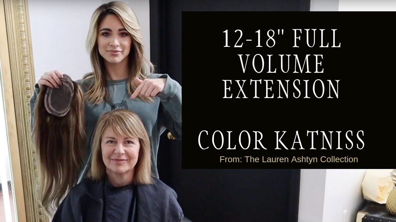 Luxury hair extension topper hairpiece makeover using Lauren Ashtyn Collection