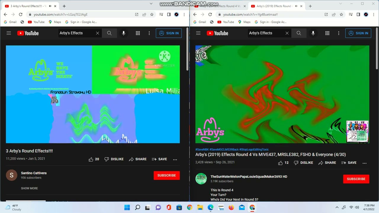 Arby's Round Effects Fourparison