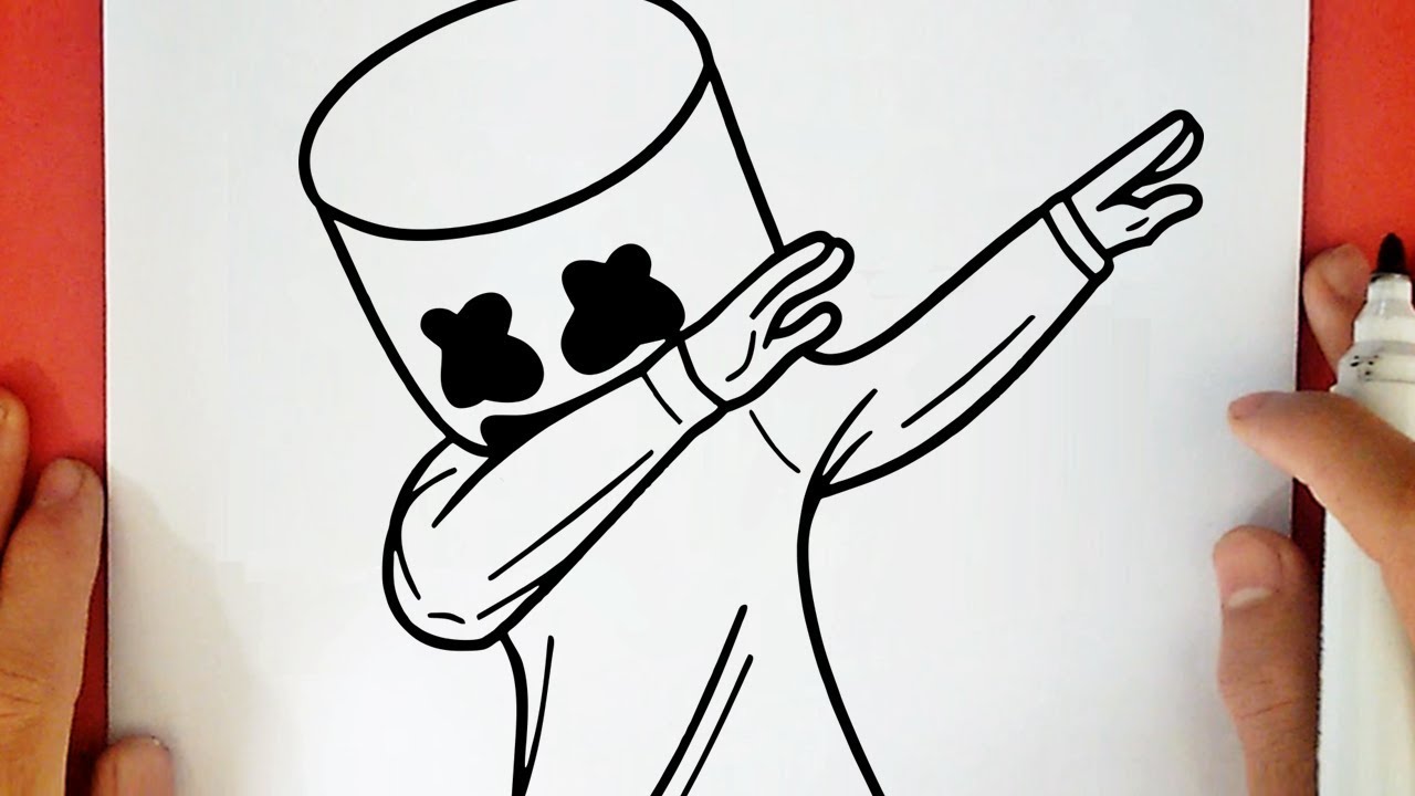 COMO DIBUJAR A MARSHMELLO HACIENDO EL DAB