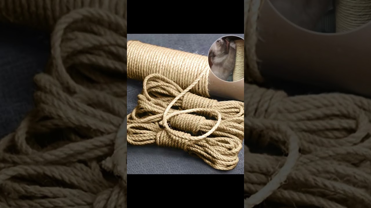 Natural Sisal Cat Scratcher Rope &ndash; DIY Tree, Post & Furniture Protector