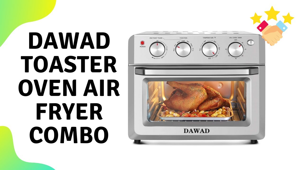 DAWAD Toaster Oven Air Fryer Combo - Countertop Convection Oven with 4 Accessories Overview