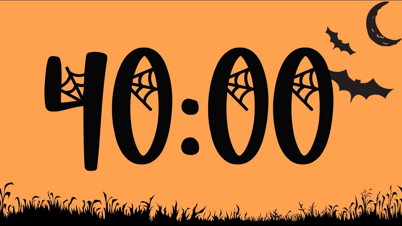 40 Minute Halloween Bats Timer (Spooky Electric Piano Tones at End)