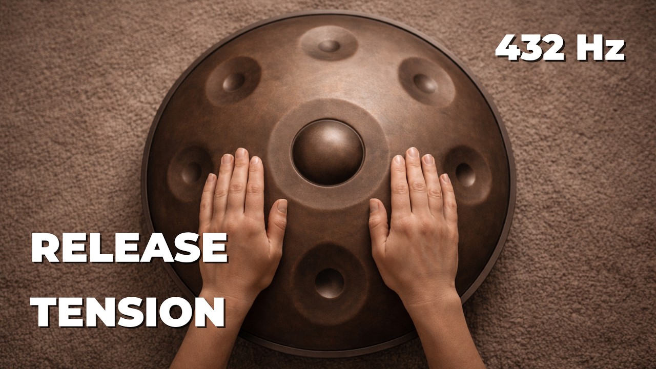 432 Hz – Grounding Sounds to Release Tension | Handpan Meditation