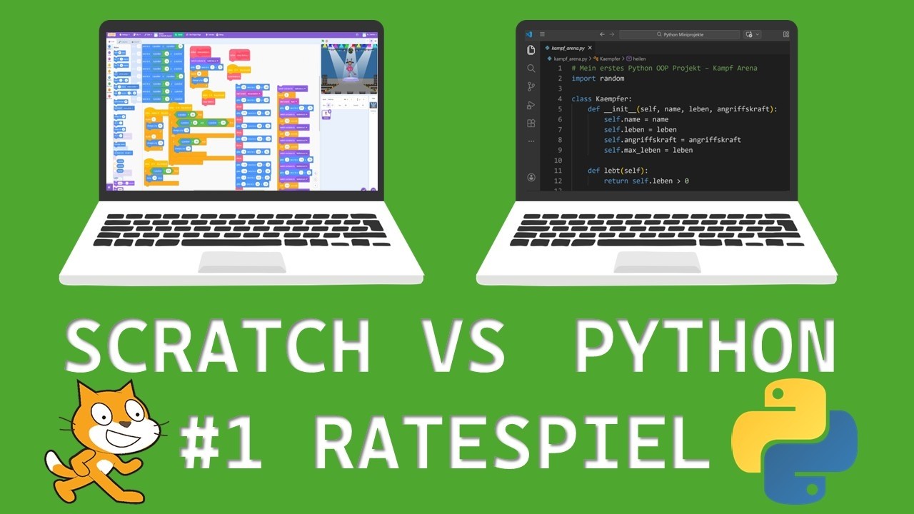 Scratch vs. Python: #1 Ratespiel