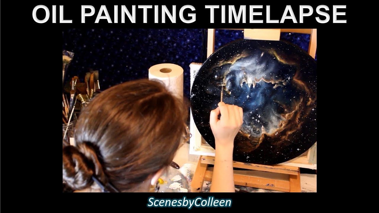 Timelapse Oil Painting - NGC 602 Nebula (short version)