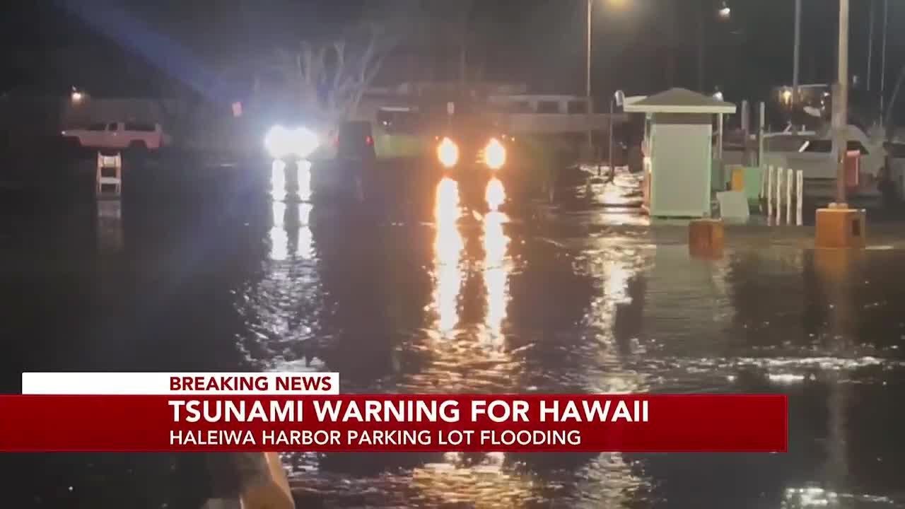 Haleiwa Harbor sees flooding due to tsunami wave