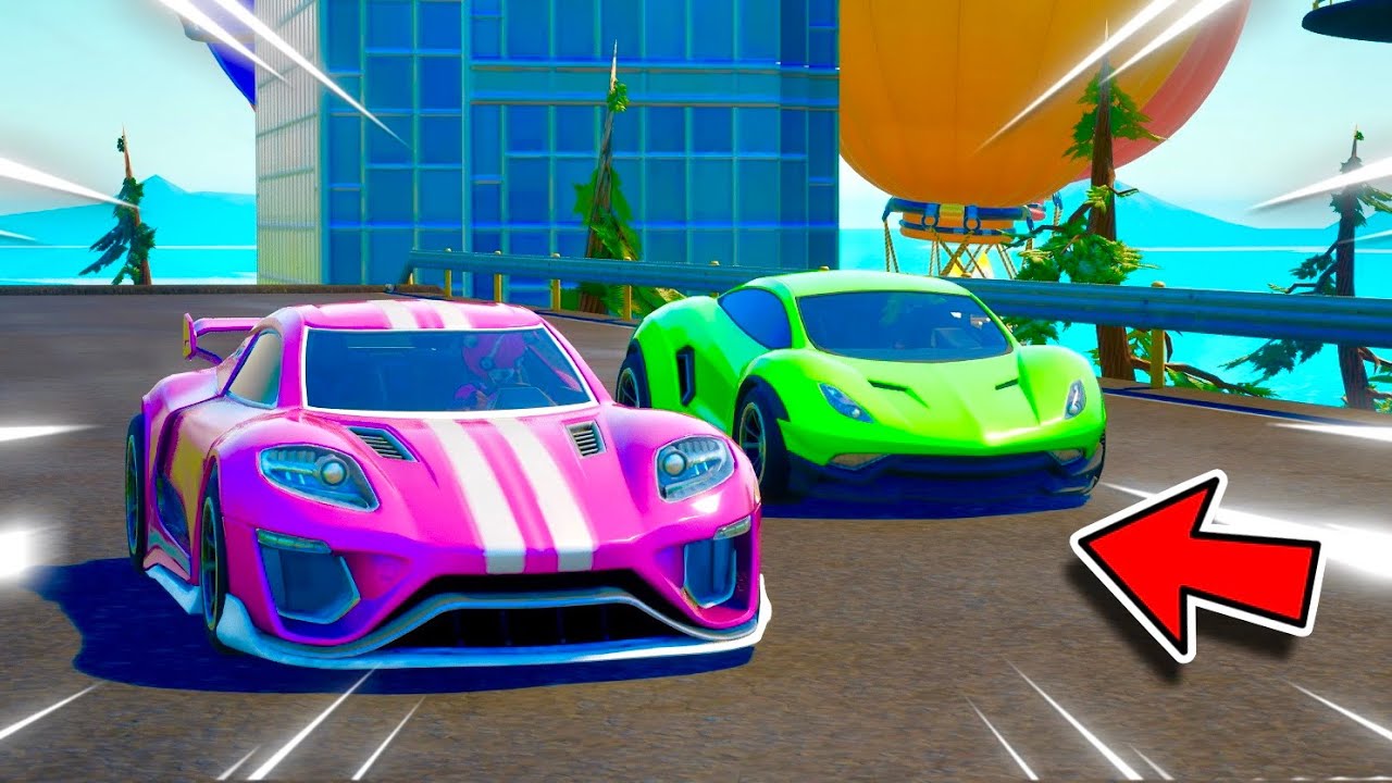 LA MEJOR CARRERA CON NUESTROS COCHES EN FORTNITE 🚗
