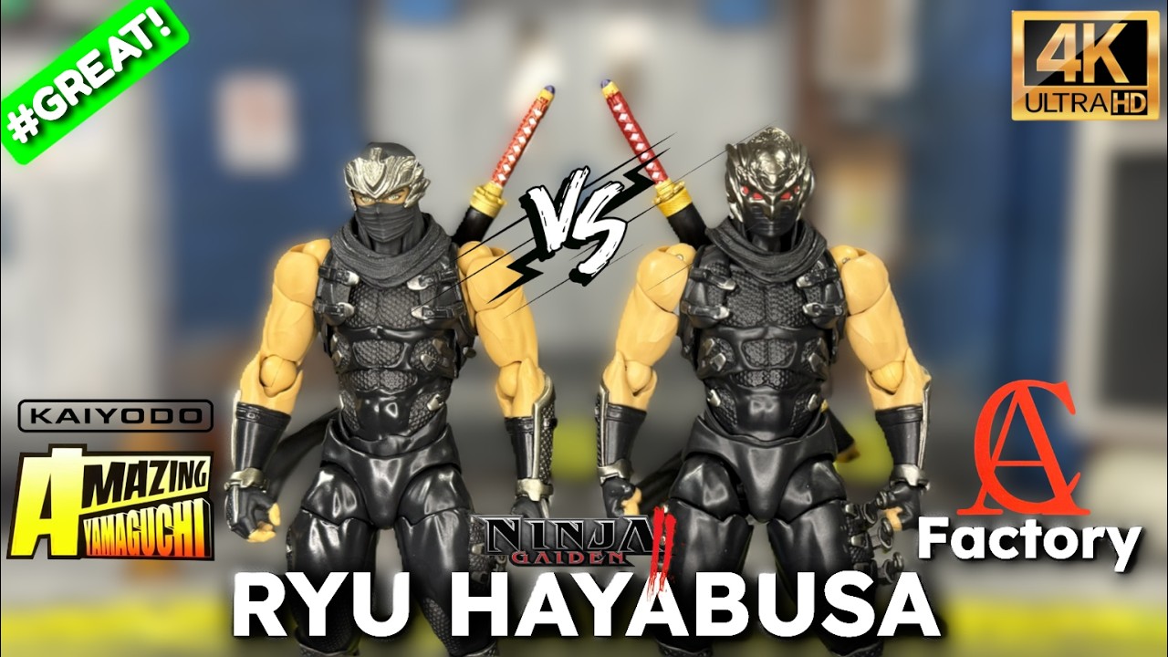 Amazing Yamaguchi vs AC Factory Ryu Hayabusa 1/12 action figure Unboxing, Comparison, REVIEW #ninja