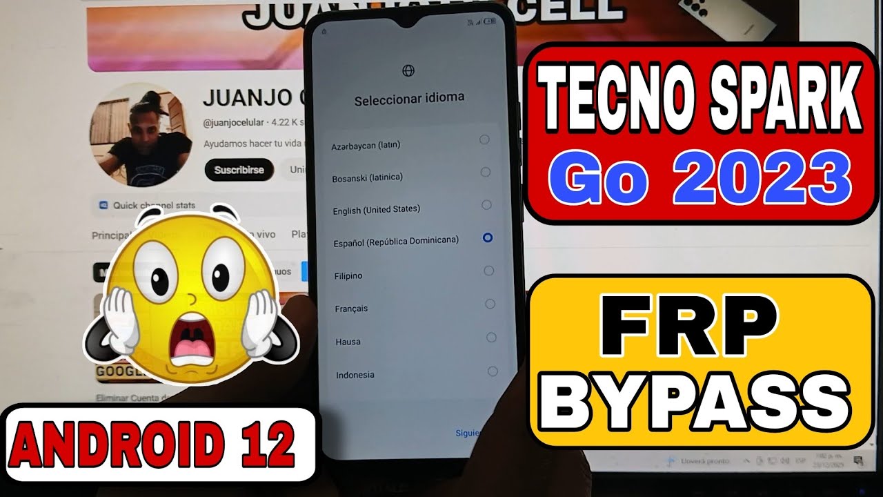 Eliminar Cuenta Google Tecno Spark Go 2023 Android 12 | Tecno BF7 FRP Bypass 2026🤩