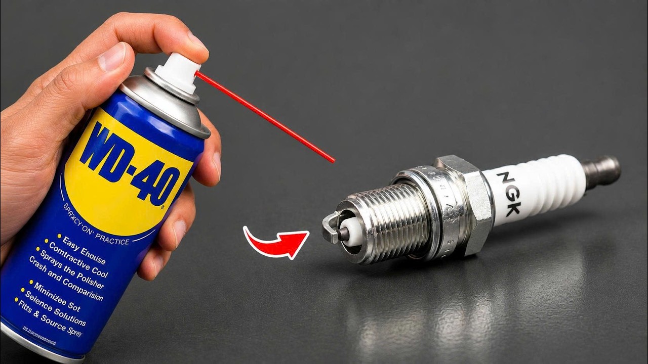 Миллиарды людей об этом не знают! Распылите WD-40 на свечу зажигания и посмотрите, что произойдет!