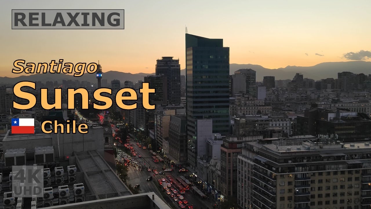 🇨🇱 Sunset in Santiago, Chile, May 2024 | Relaxing | #4k #sunset