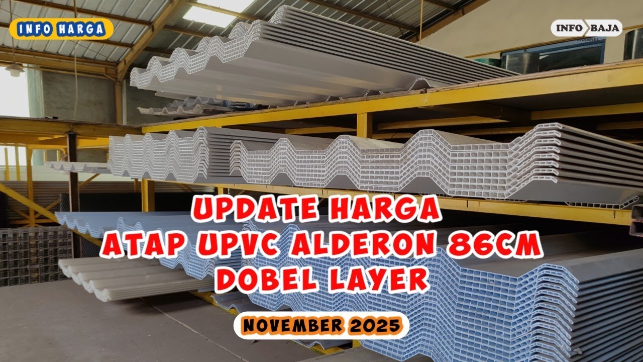Harga atap upvc alderon 860mm dobel layer terbaru November 2025