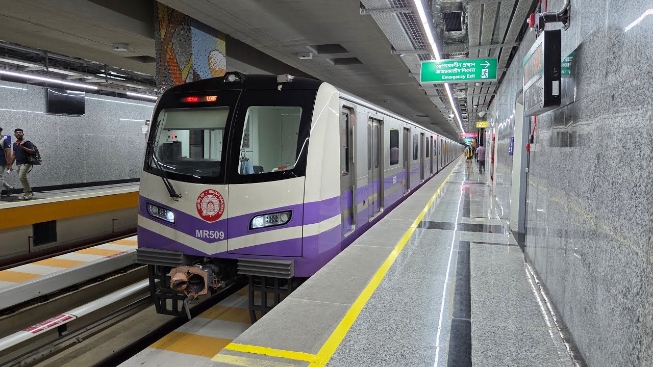 Kolkata Metro yellow line journey from Airport to Noapara full coverage 