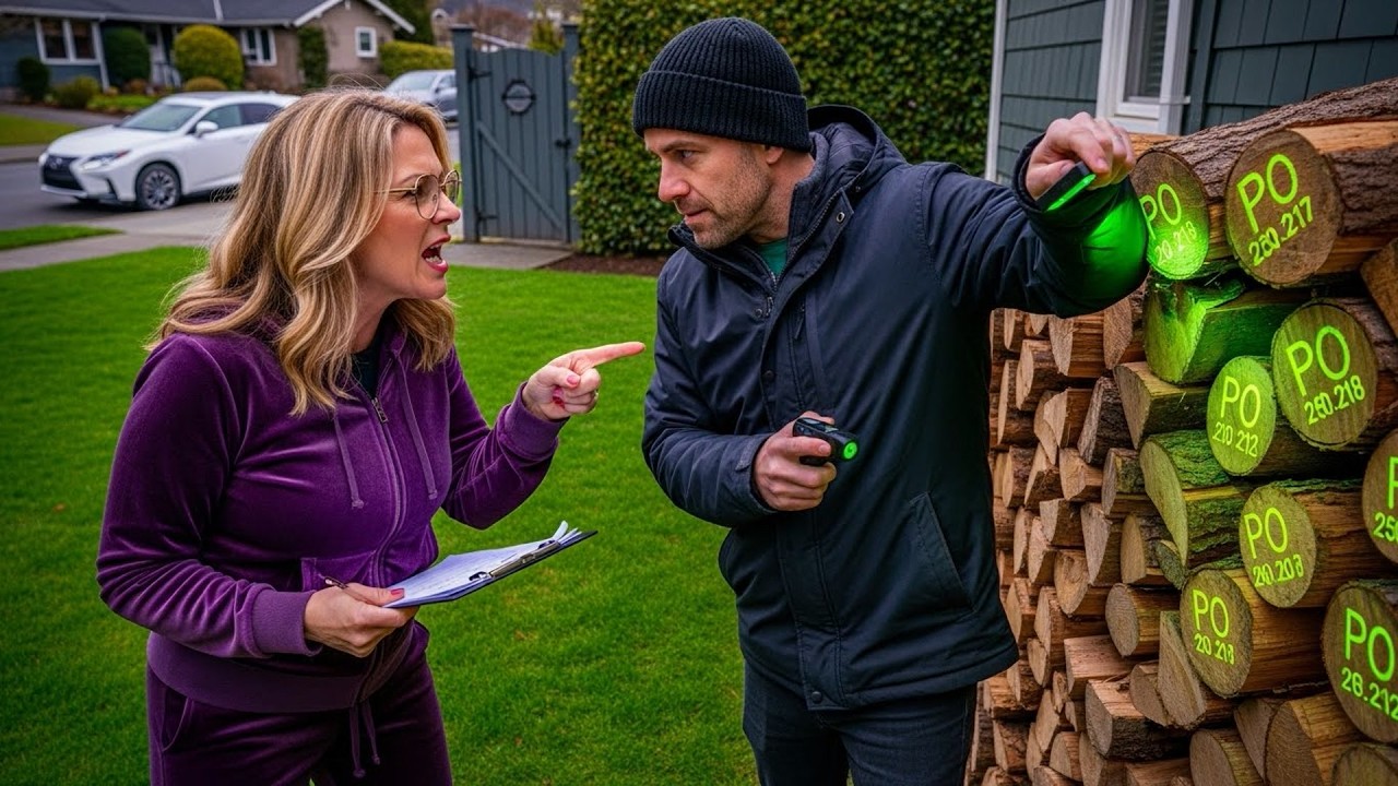 HOA Karen Stole My Firewood Stack, Got Caught When UV Marks Showed Under Blacklight