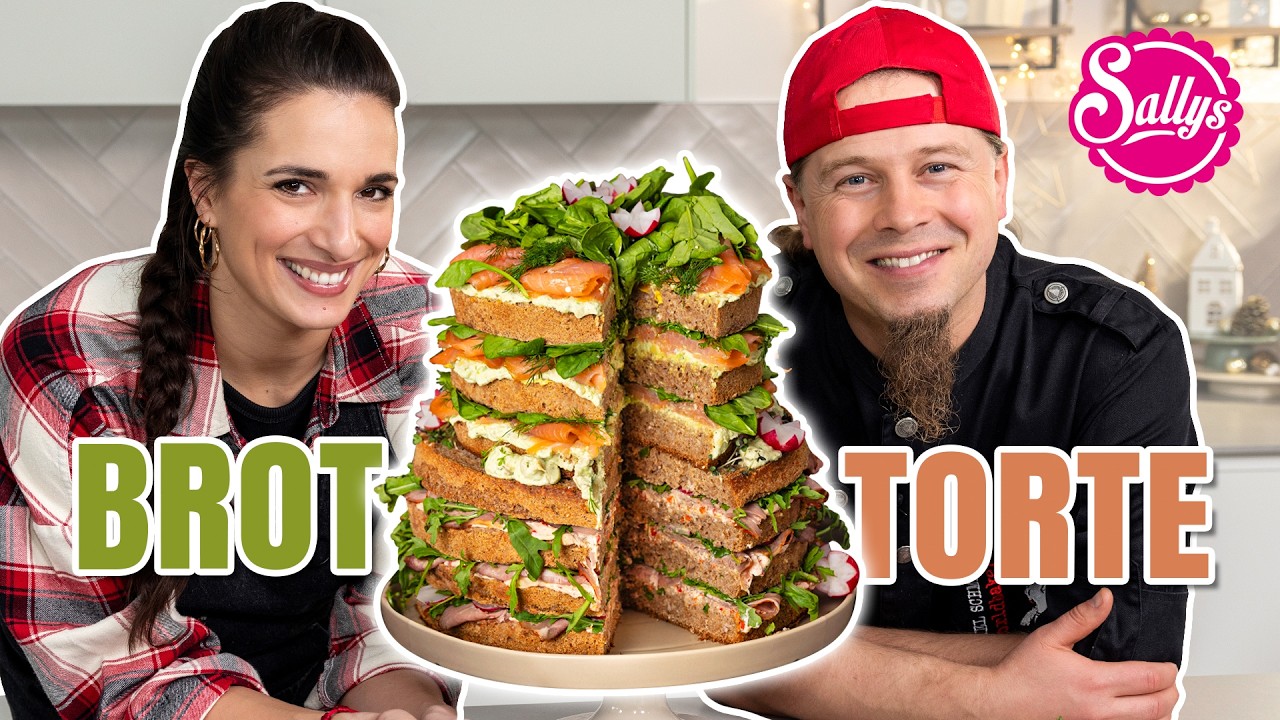 Brottorte im Naked Style |  Rustikale Brottorte mit Roastbeef und Lachs 🍞😍 mit @Axel Schmitt Brotsommelier