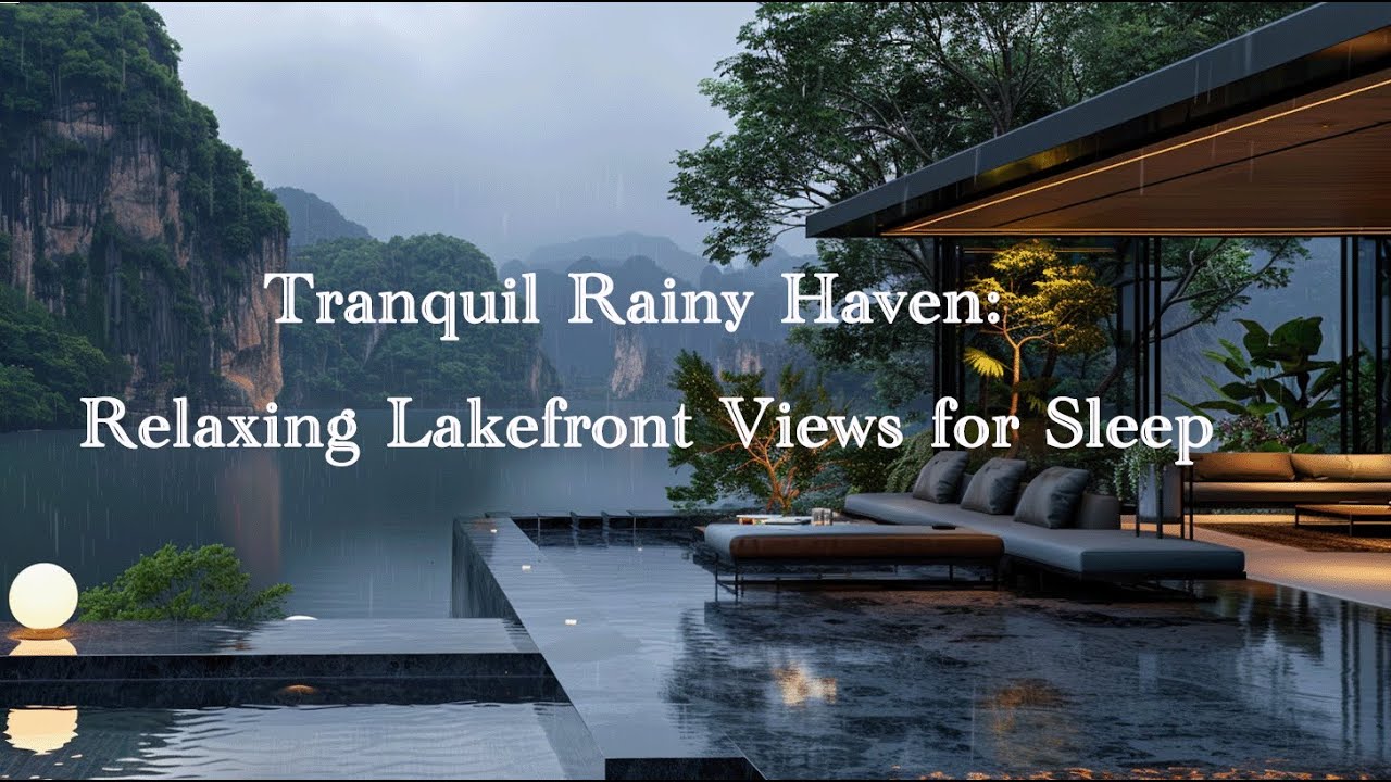 Tranquil Rainy Haven: Relaxing Lakefront Views for Sleep