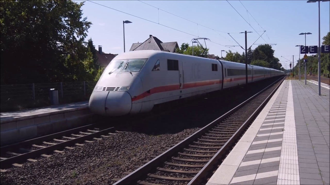 Züge Trains ICE's und andere! Schnelldurchfahrten Bahnhof Bad Oeynhausen