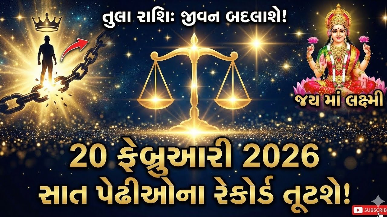 તુલા રાશિ-જીવન બદલાશે-20 ફેબ્રુઆરી 2026 #tularashi #tula #rashifal #rashibhavishya