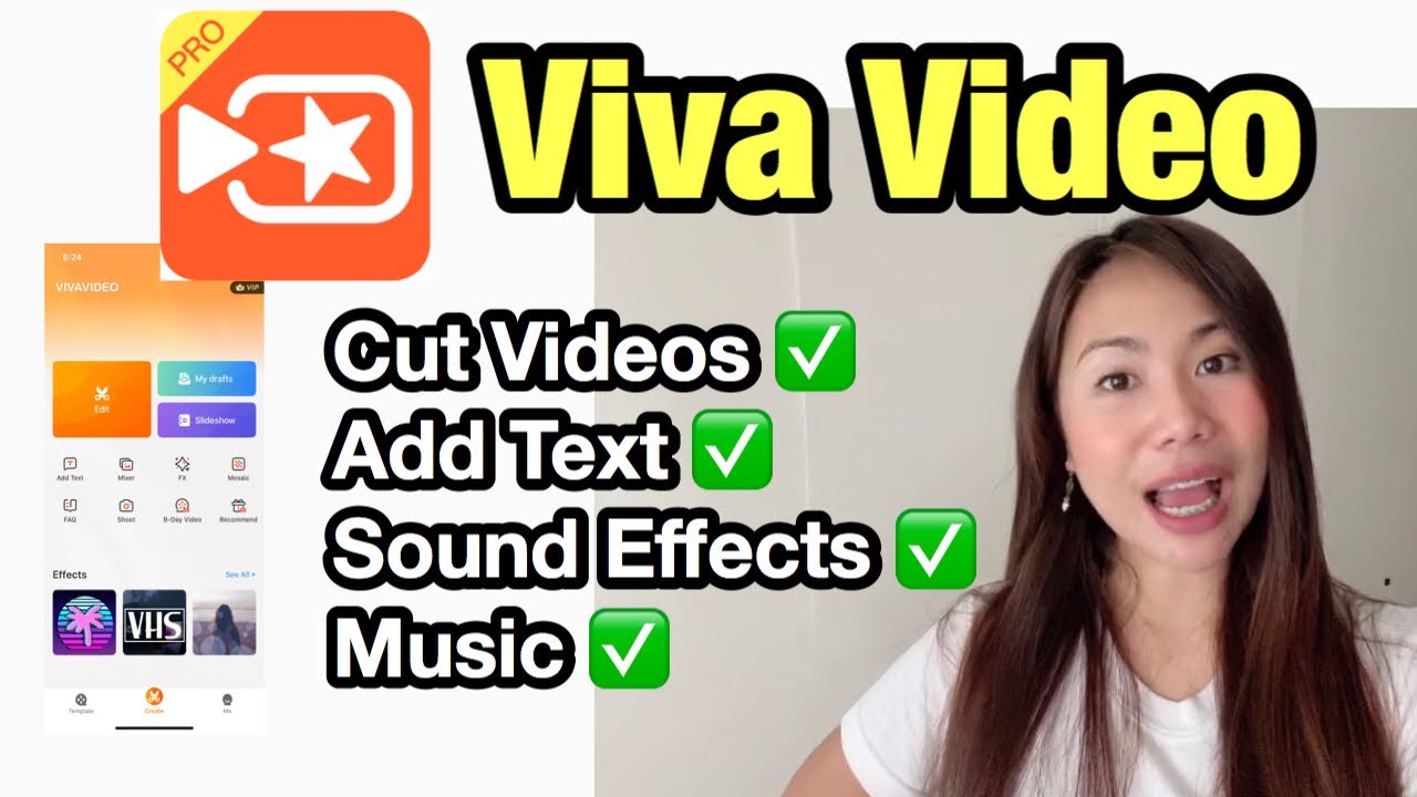 КАК МОНТИРОВАТЬ ВИДЕО С ПОМОЩЬЮ VIVA VIDEO 2020 (на английском языке) | Базовый монтаж