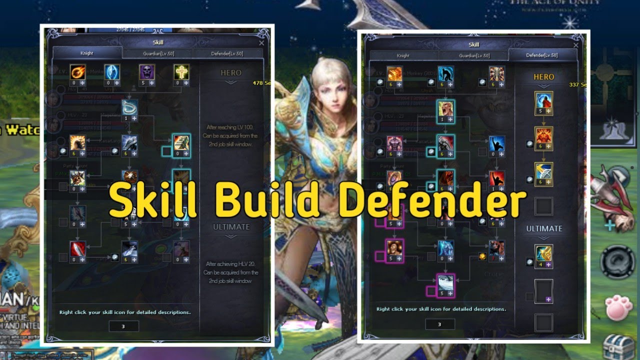 Skill build human defender | Rohan Eternal Vengeance