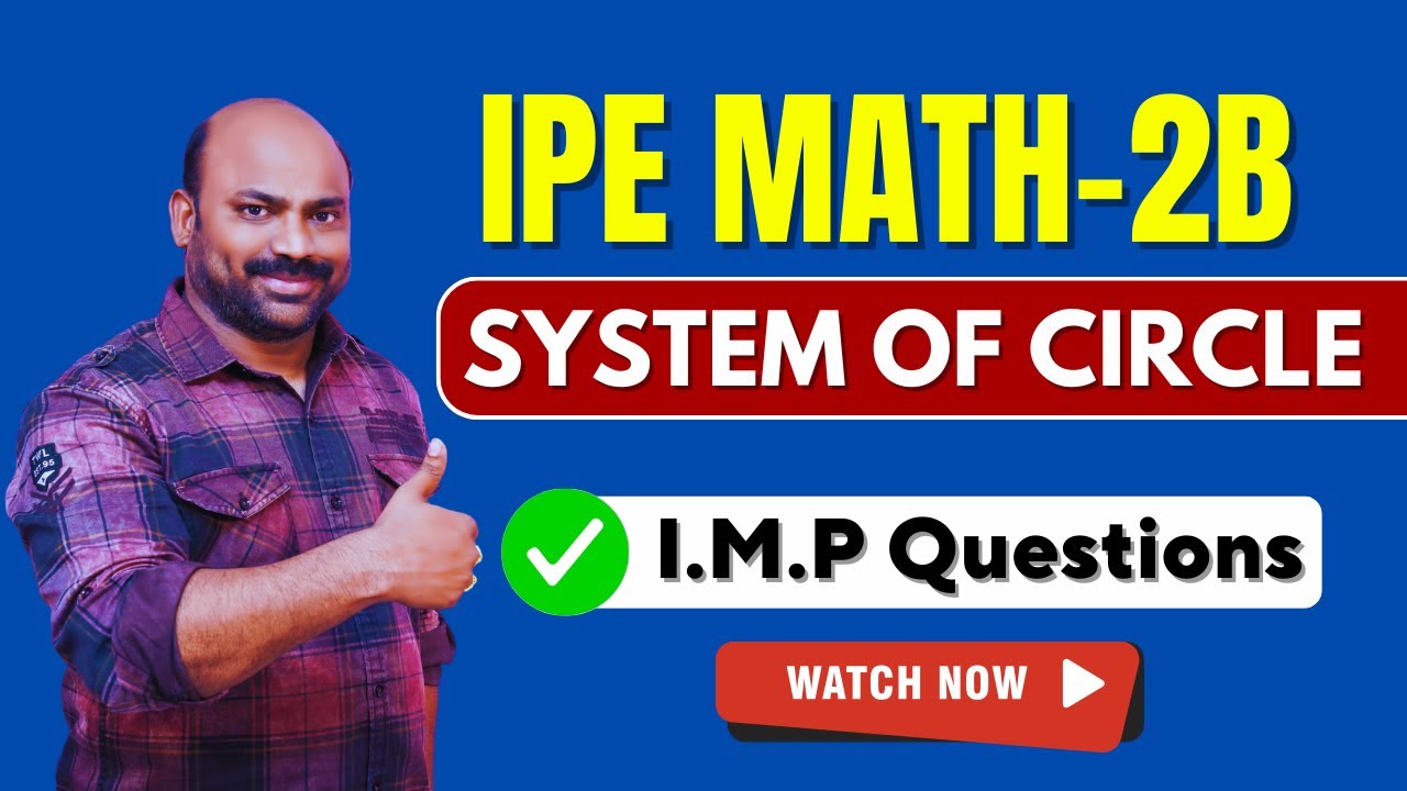 IPE Maths - System Of Circle One Shot | IPE Maths 2B Class 12 #ipe #maths2b
