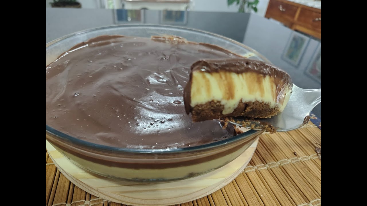 RECEITA DE BOLO PUDIM DE BAUNILHA COM CHOCOLATE