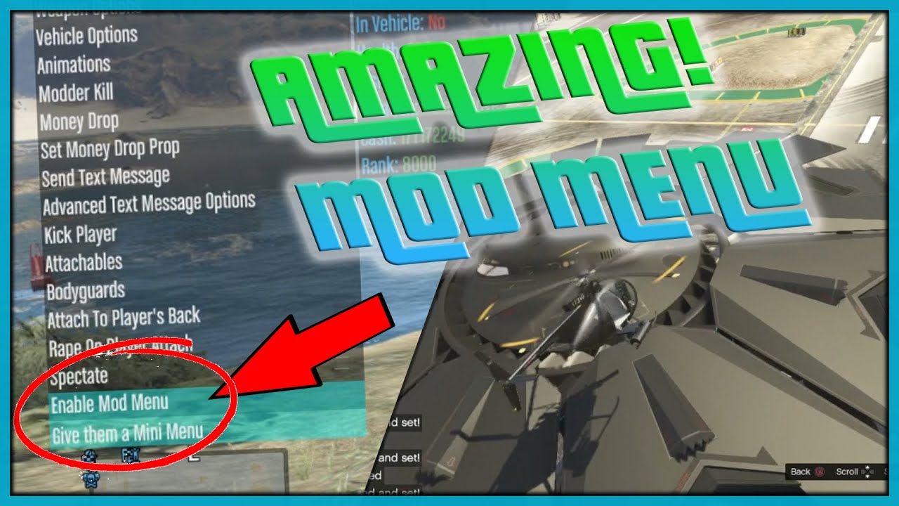 GTA 5 ONLINE - BEST MOD MENU | GIVE PLAYER MOD MENU | PARADISE SPRX [1.26/1.27/PS3] (GTA V MODS)