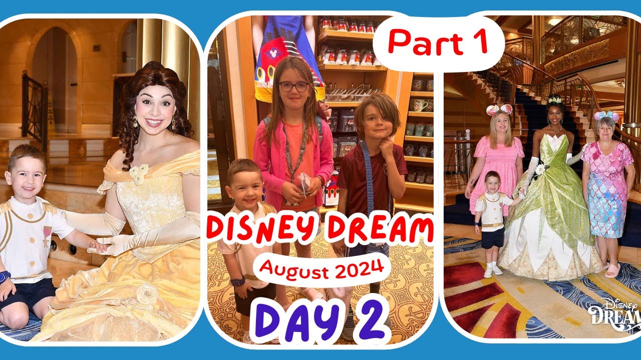 Disney Dream Cruise Day 2 | Part 1 | 2024 | Princess Royal Gathering | Adult Only Area | Shopping