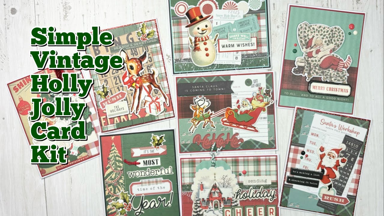 Christmas Card Kit Fun and Process Video | Simple Stories | Simple Vintage Holly Jolly