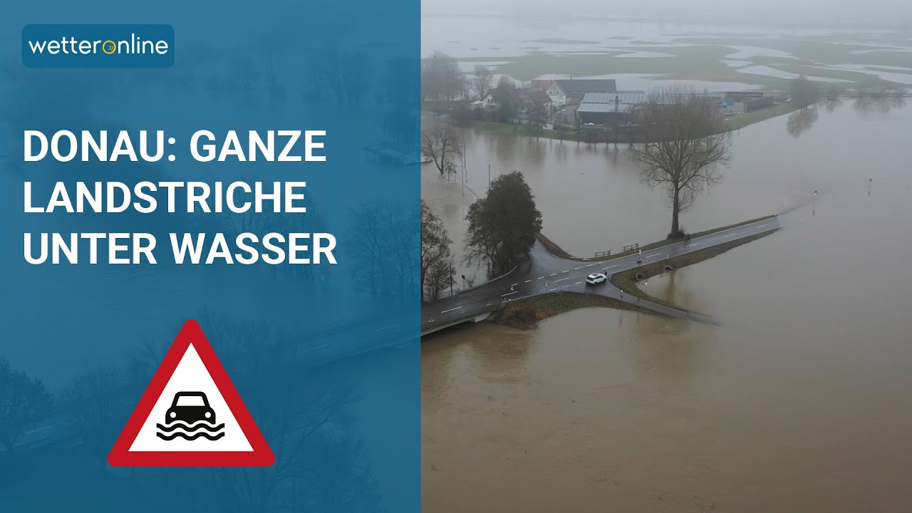 Hochwasser: Land unter an der Donau (31.01.2021)